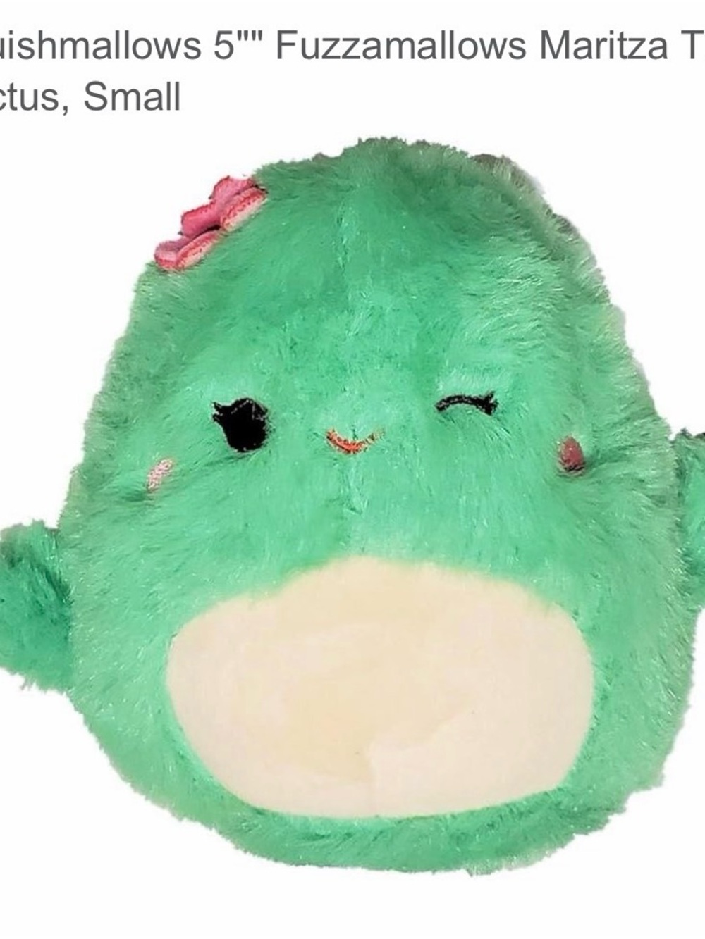 Squishmallows Green and Cream Fuzzamallows Maritza Cactus Plush